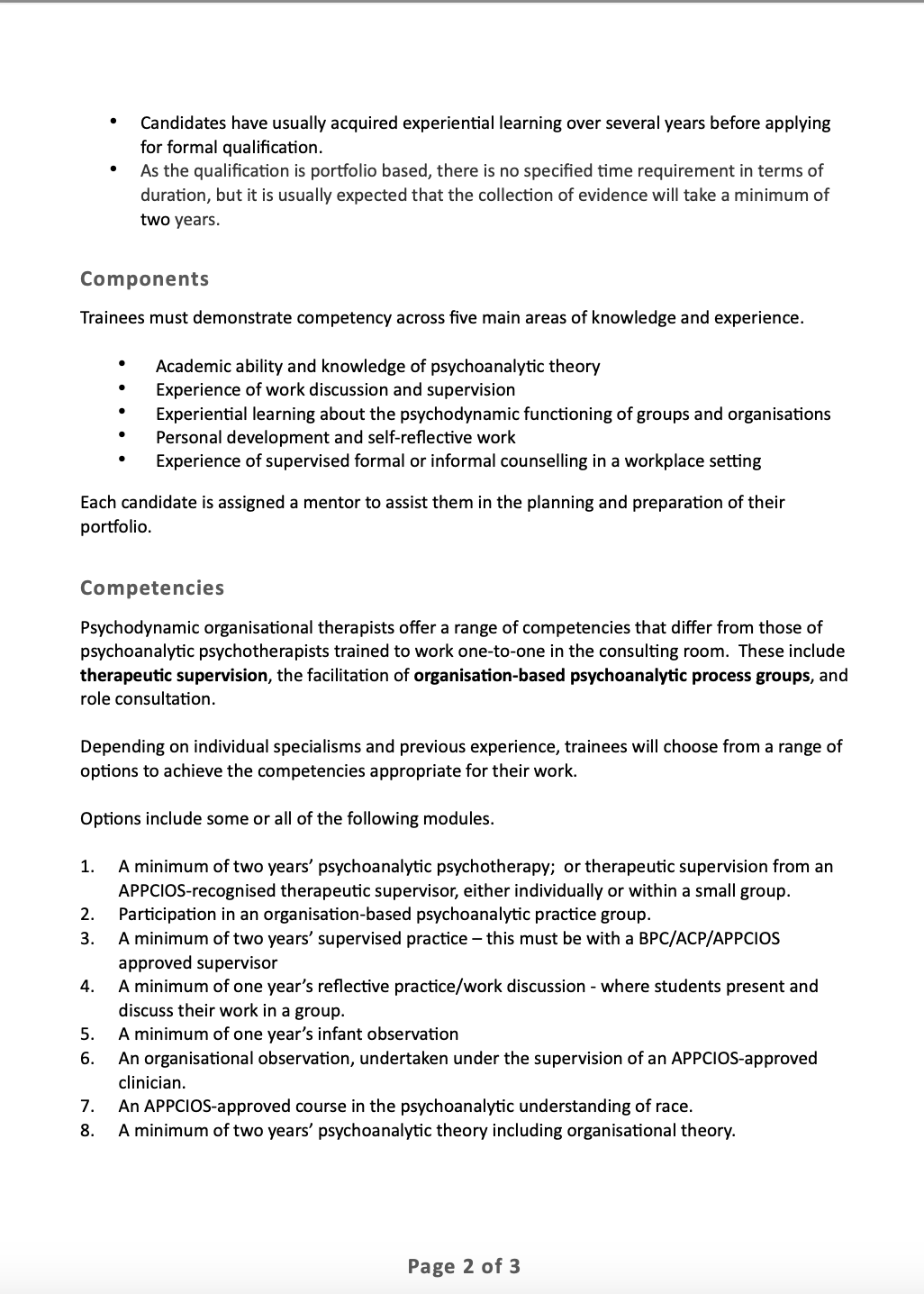 POT training summary p.2